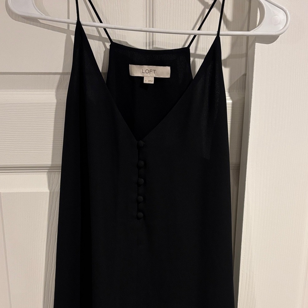 LOFT Black Spaghetti Strap Tank top blouse